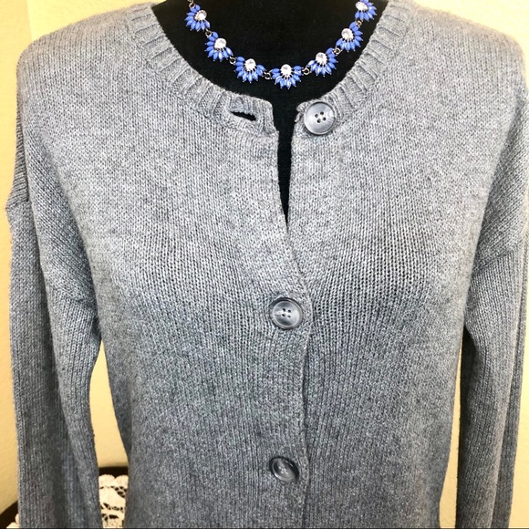 Ann Taylor Loft gray cardigan - Picture 3 of 6